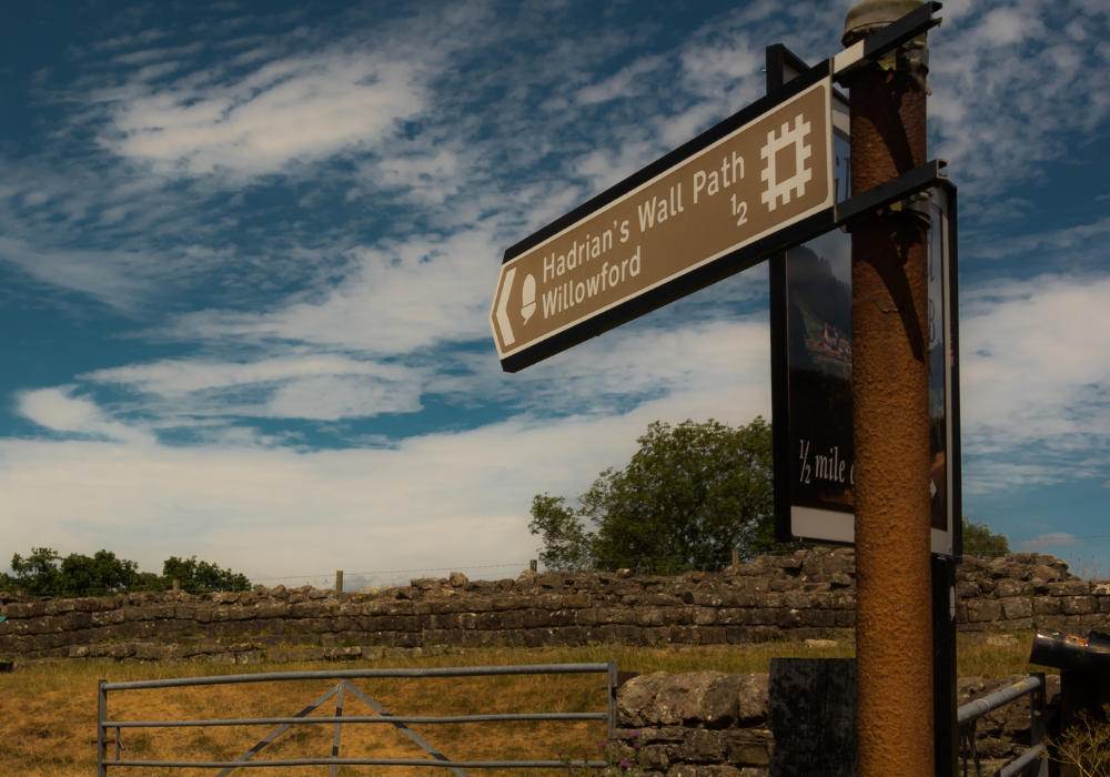Hadrian's wall path sign 